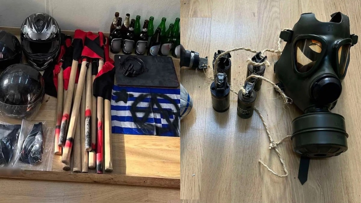 Έφοδος στην Πανεπιστημιούπολη: Από ρόπαλα μέχρι… καμένη ελληνική σημαία έκρυβαν στις φοιτητικές εστίες (photos)