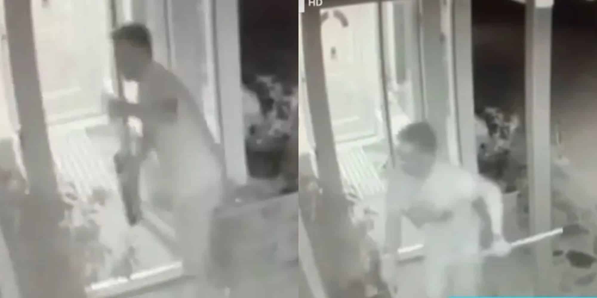 Θεσσαλονίκη: Κυνήγησε με σκούπα τους διαρρήκτες που εισέβαλαν σπίτι του! – Δείτε το βίντεο από το περιστατικό