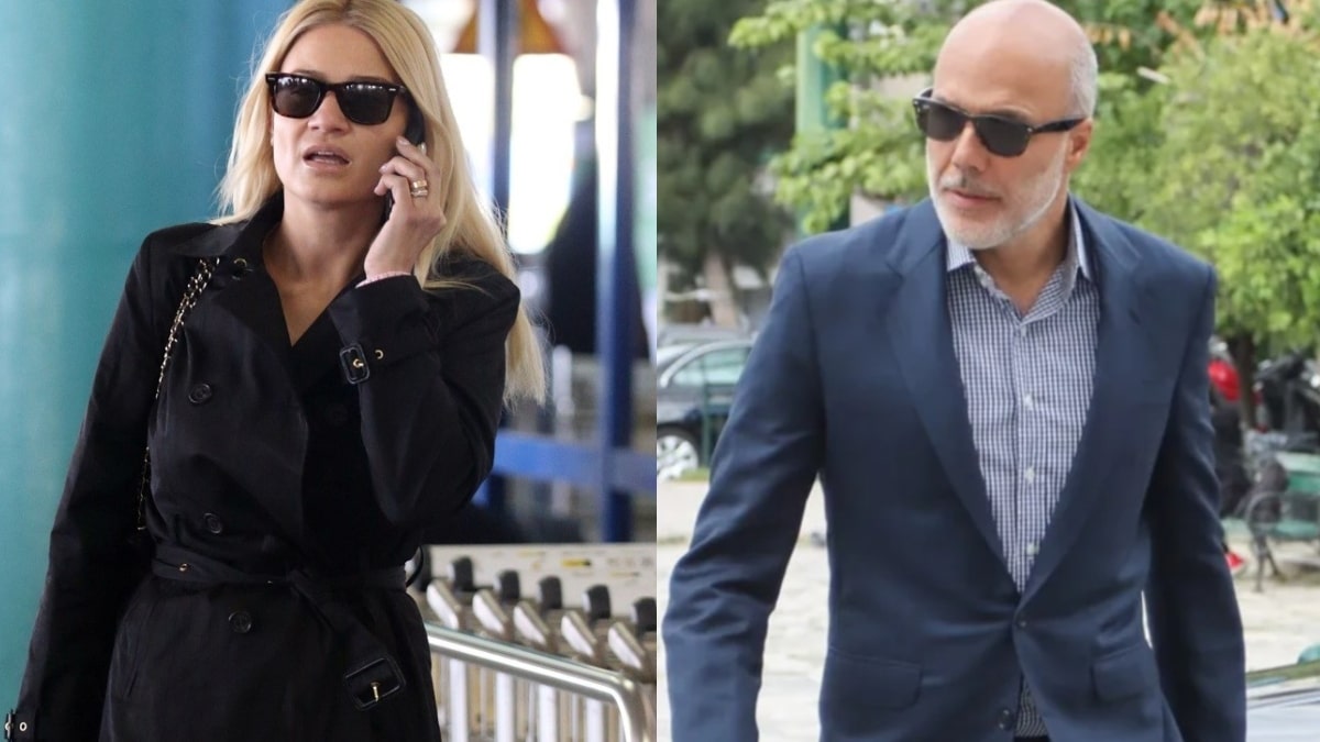 Από… Γιώργο σε Γιώργο η Σκορδά: Για αυτό έγιναν θέαμα με τον Μπαρμπαλιά στο αεροδρόμιο πριν πετάξουν για Μύκονο