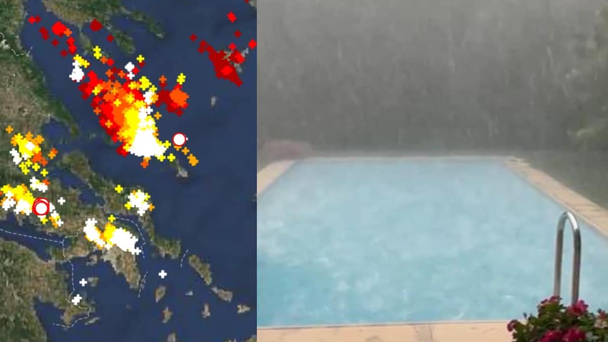 Χτύπησε την Αττική η κακοκαιρία! Καύσωνας και ξαφνικά… χαλάζι σε Άγιο Στέφανο, Άνοιξη και Δροσιά