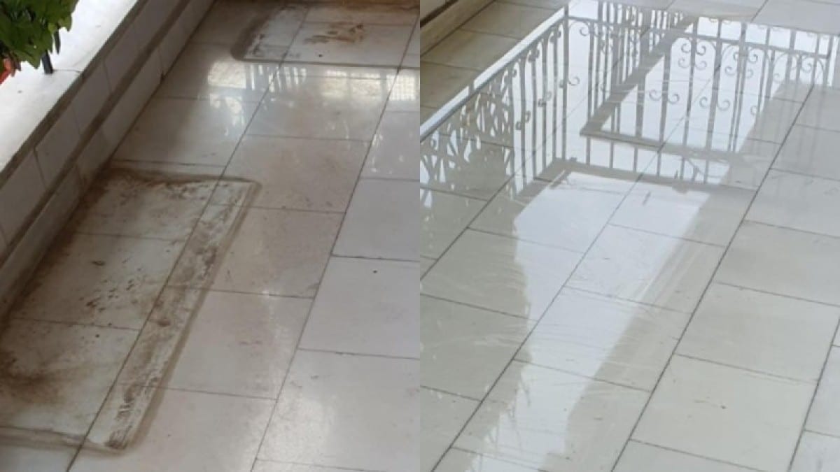 «Καπούτ» η σκουριά στα πλακάκια: Το κόλπο με τη μαγειρική σόδα για απαστράπτουσα βεράντα