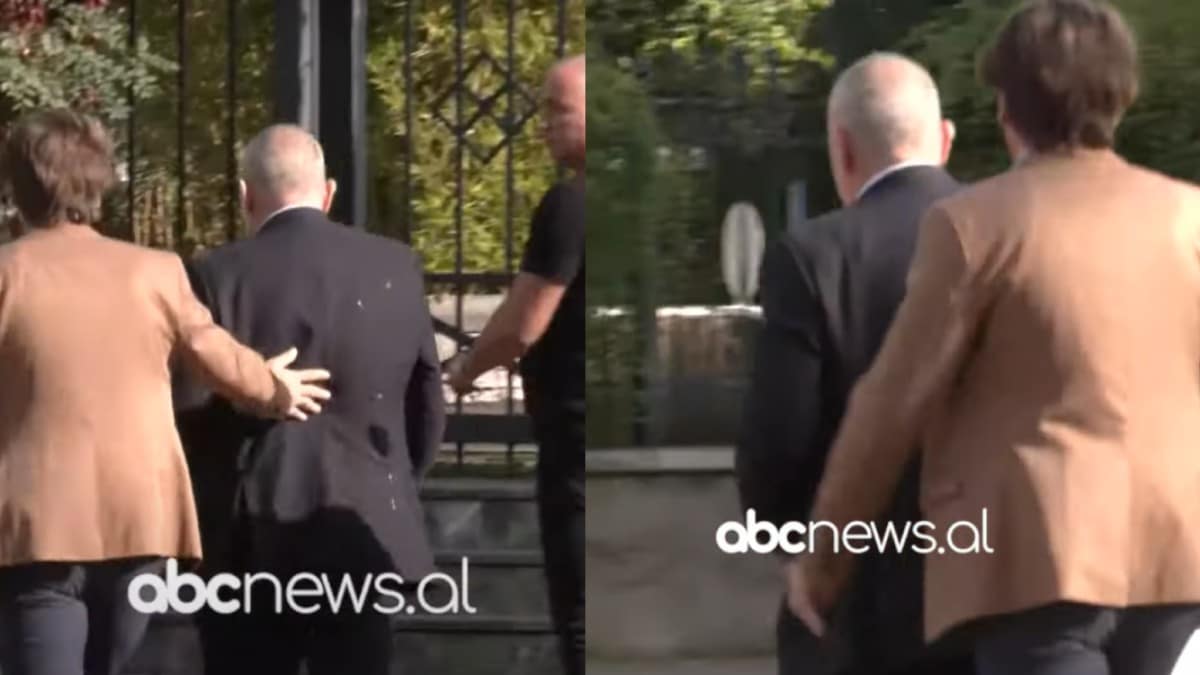 Αίσχος: Επίθεση με γιαούρτι και αυγά στον Φρέντι Μπελέρη στα Τίρανα (video)