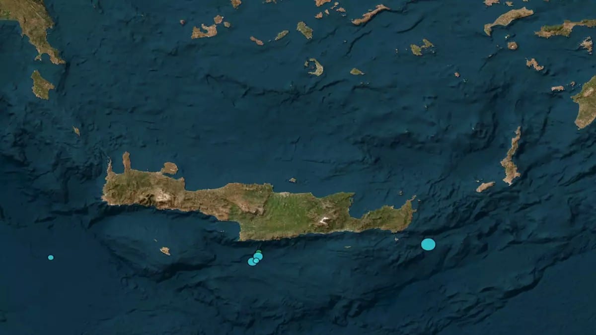 Κρήτη: Ισχυρός σεισμός 4,6 Ρίχτερ ανοικτά της Σητείας
