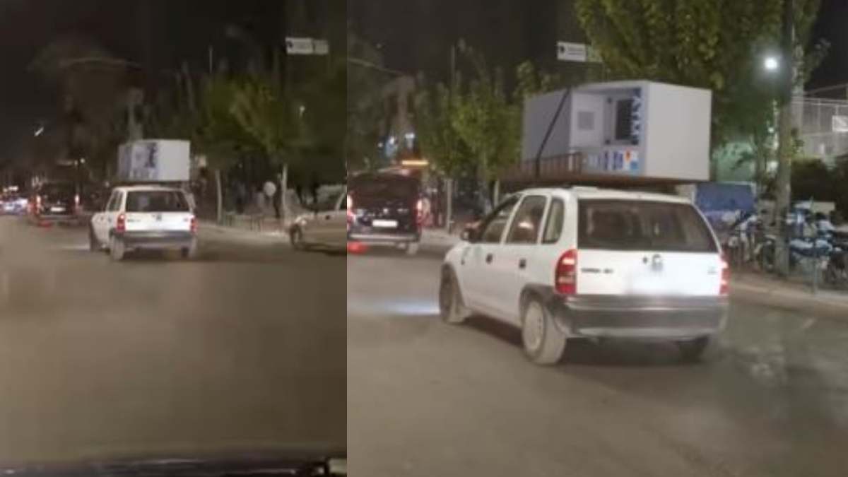 Τα είδαμε όλα: Τύποι μεταφέρουν ΑΤΜ με αυτοκίνητο έξω από την ΓΑΔΑ (video)