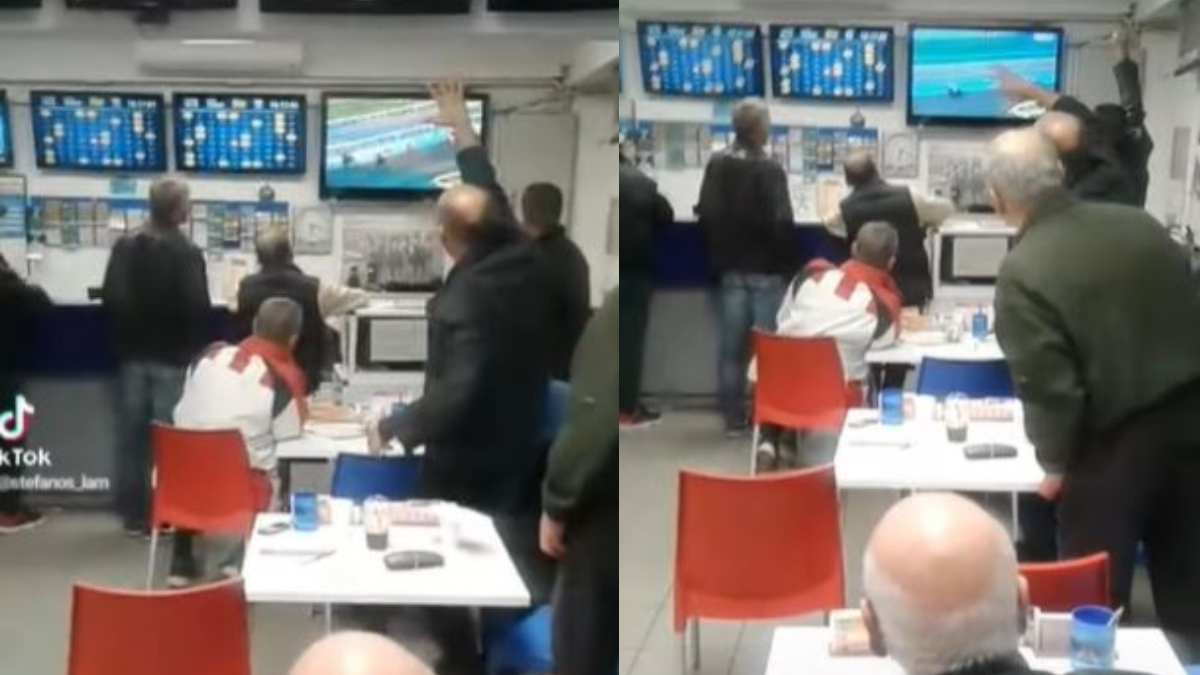 Έπος σε πρακροτείο τυχερών παιχνιδιών: «Αλογομούρηδες» ουρλιάζουν βλέποντας το άλογο που έχουν ποντάρει να βγαίνει πρώτο! (video)
