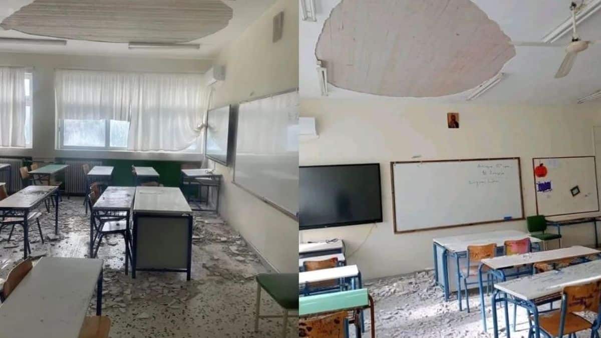 Κατάληψη στο 5ο Γυμνάσιο Νέου Ηρακλείου: Σοβάδες έπεσαν στα κεφάλια μαθητών!
