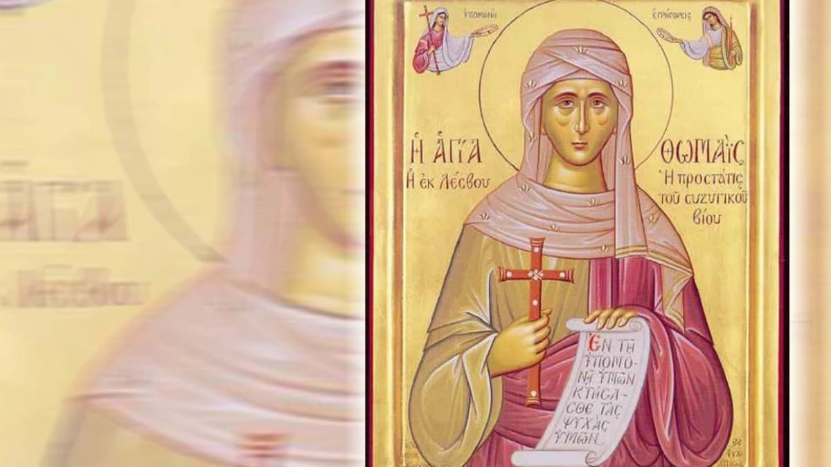 Τιμάται η μνήμη (03/01) της Αγίας Θωμαΐς από την Λέσβο: Ο βίος της Αγίας που ο σύζυγός της την κακοποιούσε βάναυσα!
